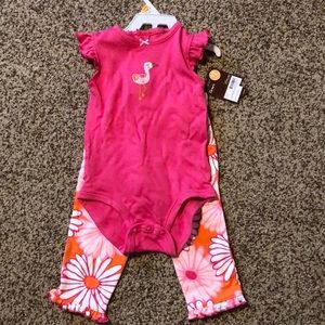 Carter’s 2 piece girl’s set 12 months pink